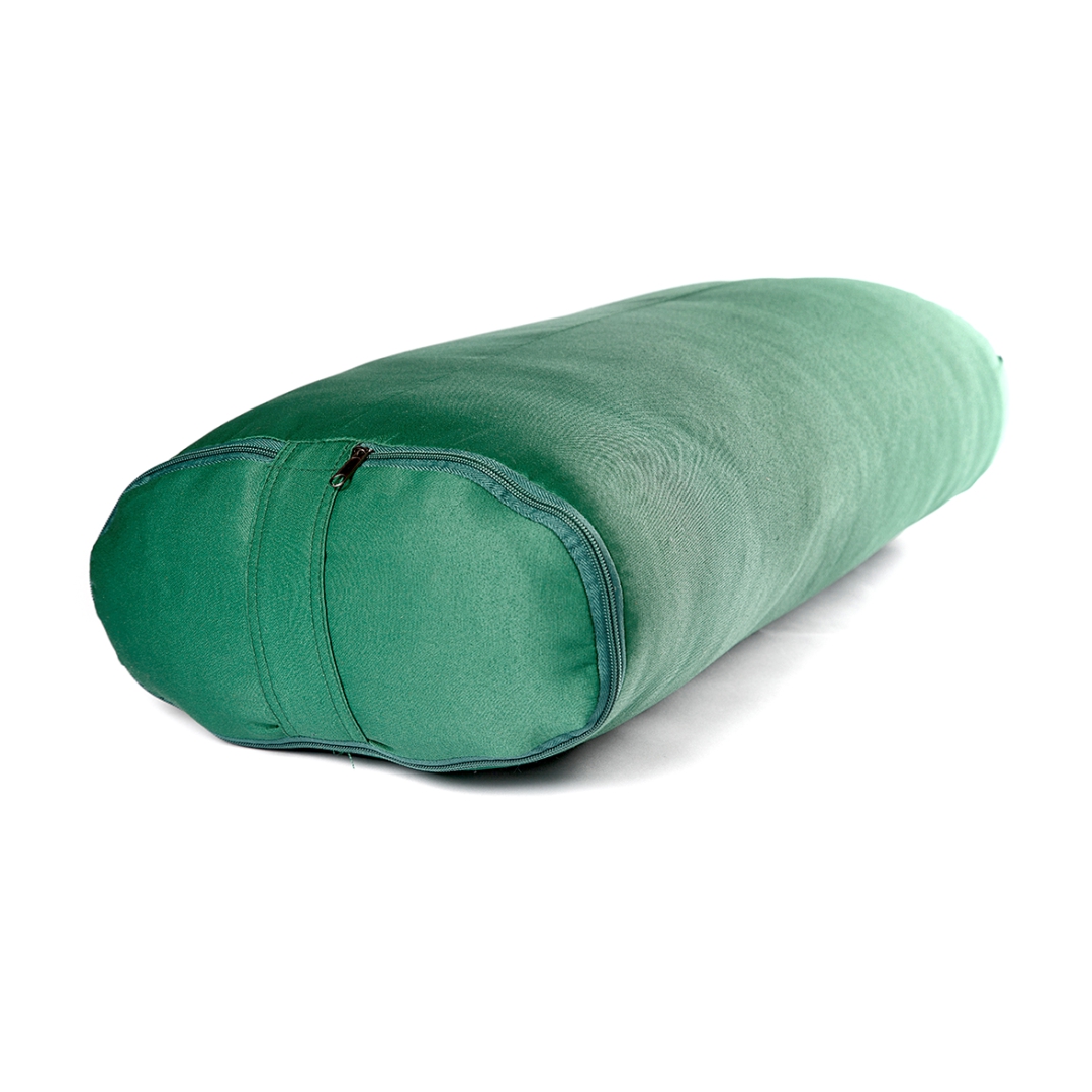 Болстер для йоги Айенгара прямоугольный шерстяной 60 см (2 кг, 60 см, зеленый)