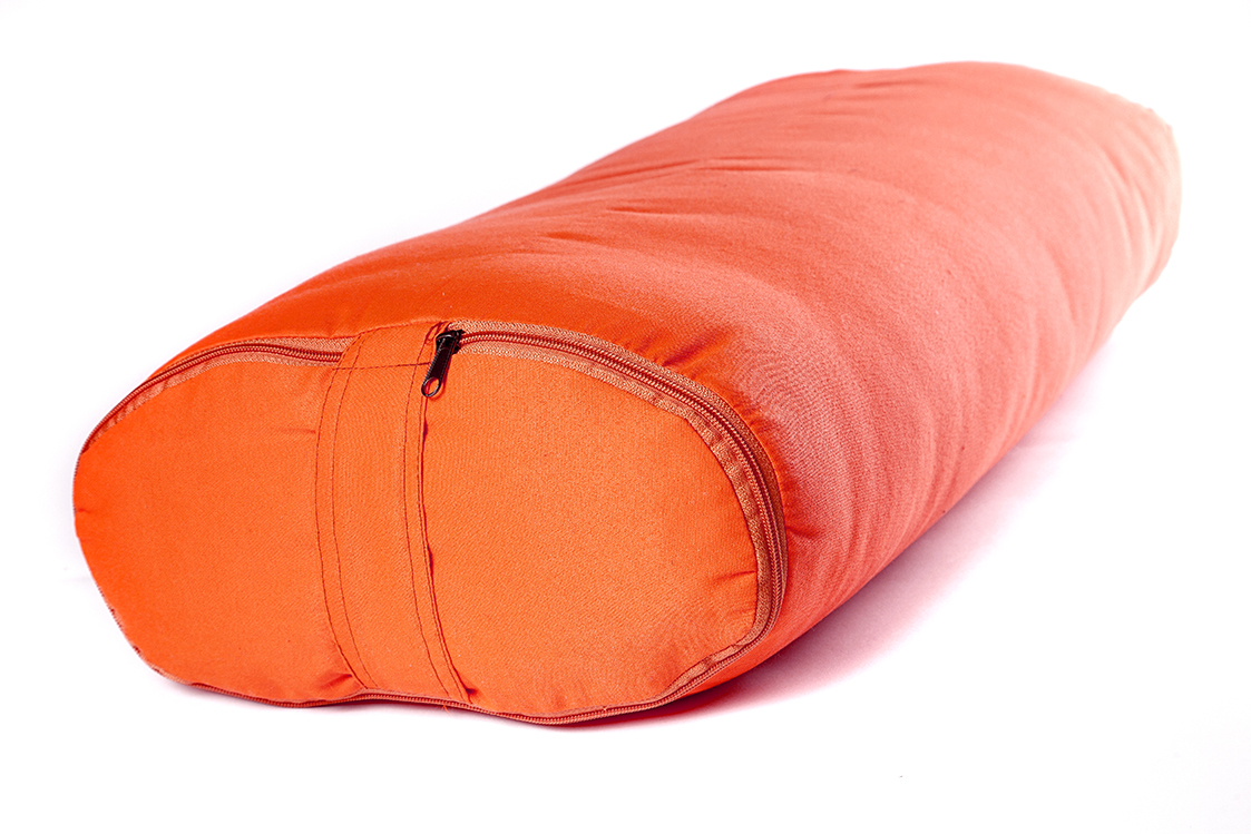 Болстер для йоги Айенгара прямоугольный шерстяной 60 см (2 кг, 60 см, оранжевый)
