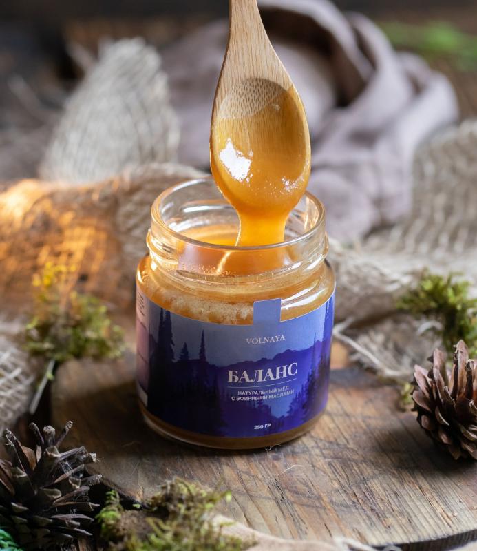 Натуральный мёд с эфирными маслами Баланс Volnaya